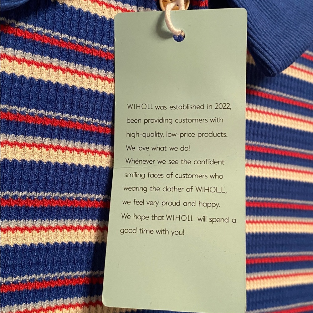 Wiholl Multicolor Striped Polo Shirt…size M - Picture 6 of 6